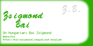 zsigmond bai business card